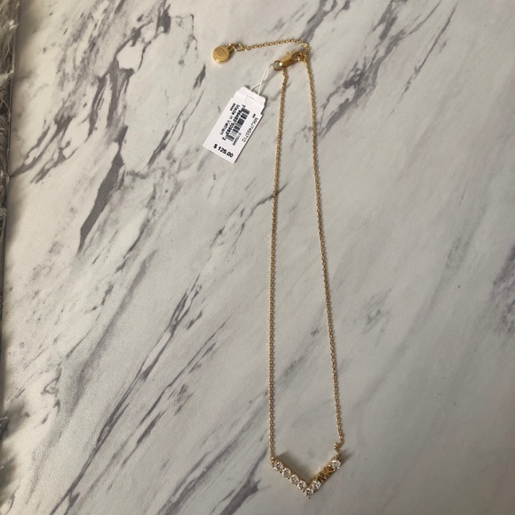 NWT Michael Kors Logo Crystal Necklace & Earrings - Picture 2 of 6